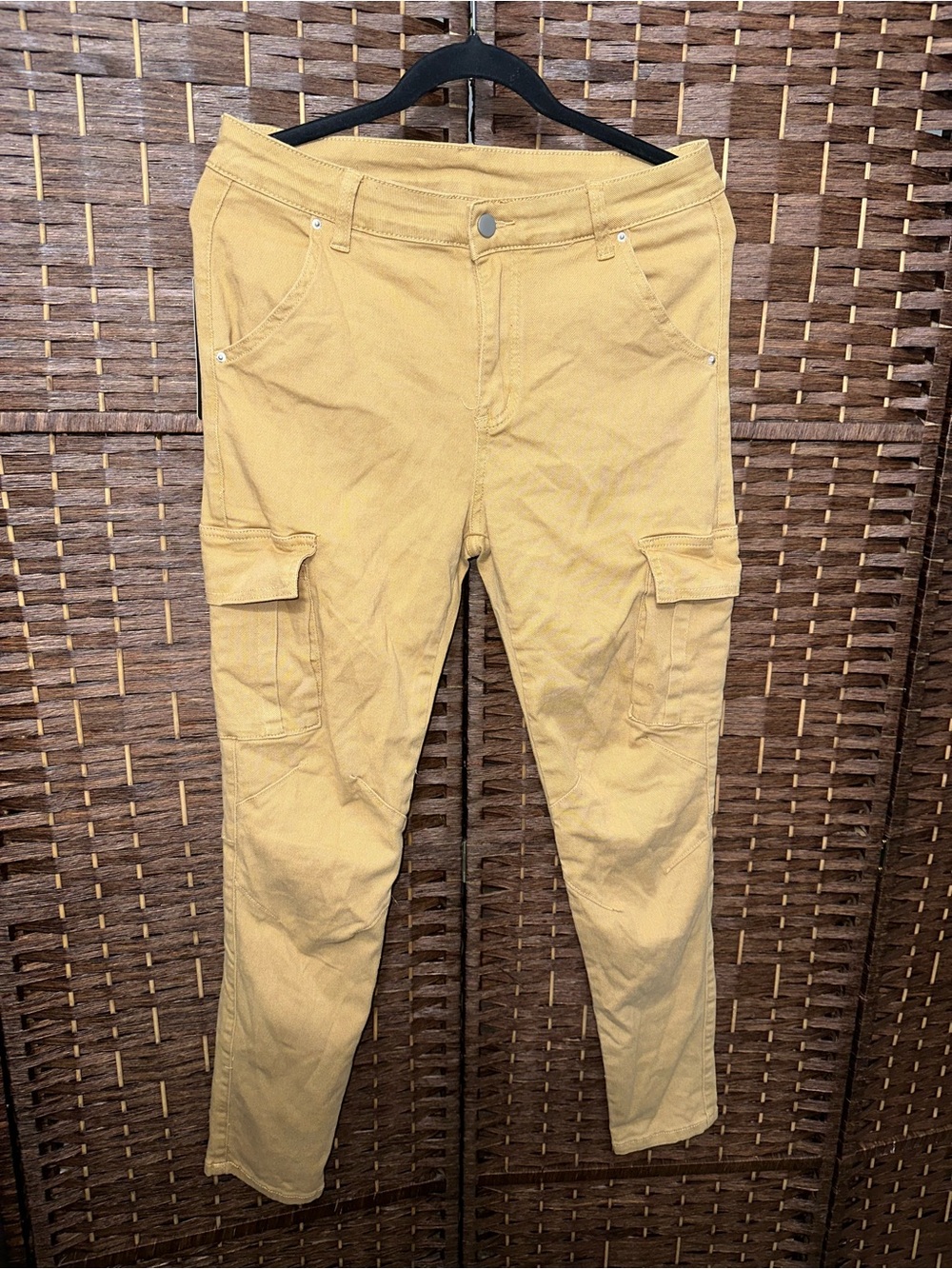 ROMWE Men's Mustard Tan Cargo Pants
